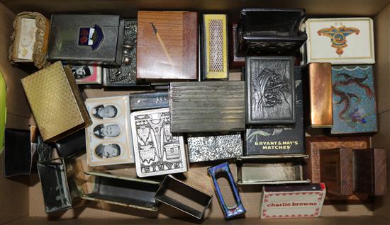 A collection of matchbox holders